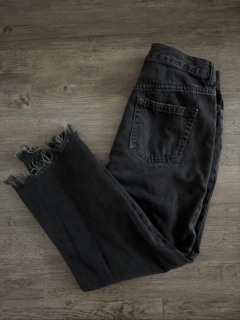 WE THE FREE Maggie distressed black jeans